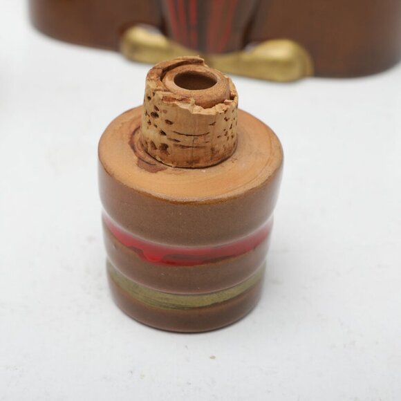 Vintage Fairyland Import Ceramic Flask & Glasses Japan Mid Century Louie's Bar - Picture 7 of 11